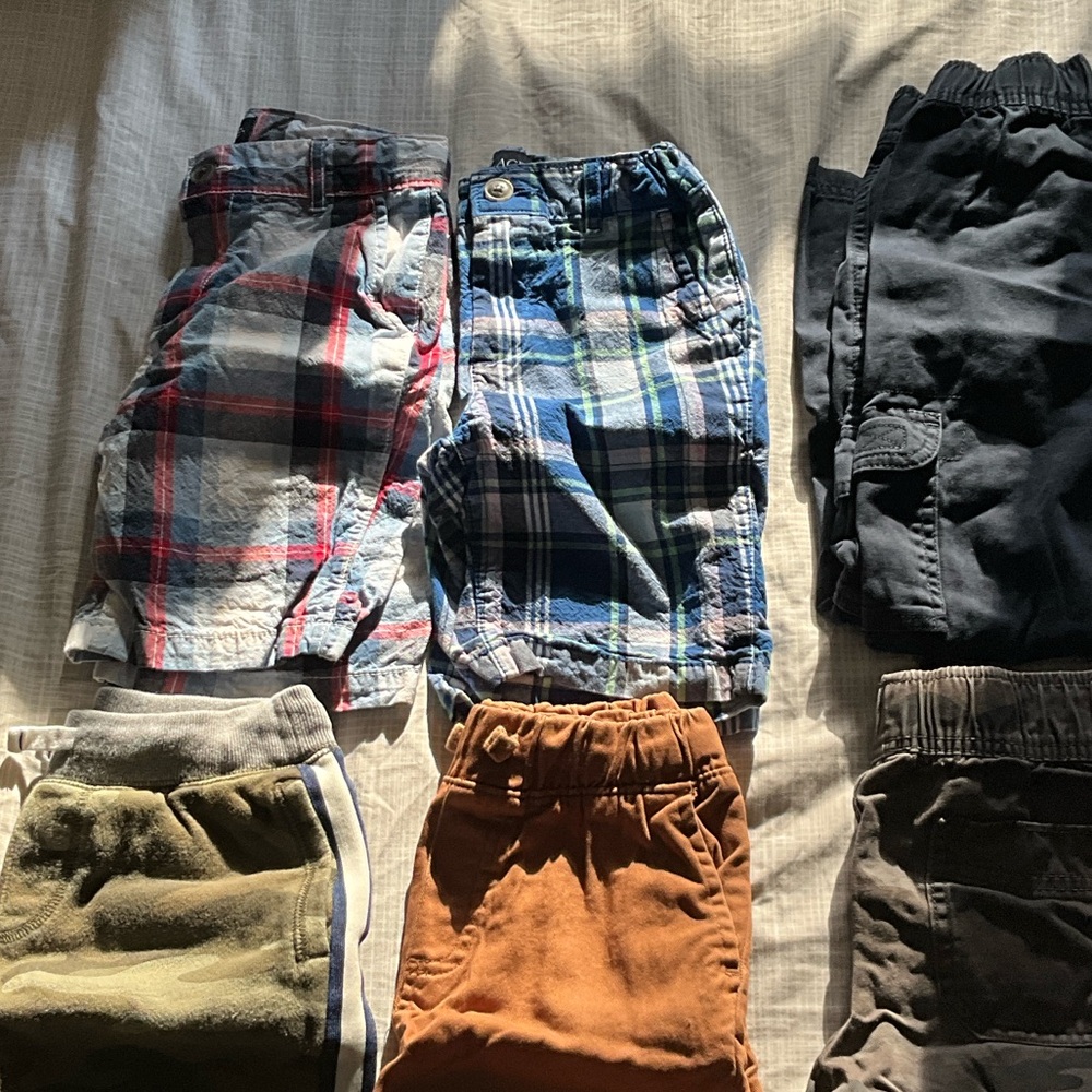 Kids joggers & plaid Shorts pack of 7